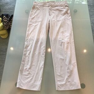 Athleta Light Gray Stretch Polyester Lightweight Track Pants Golf Hiking 2